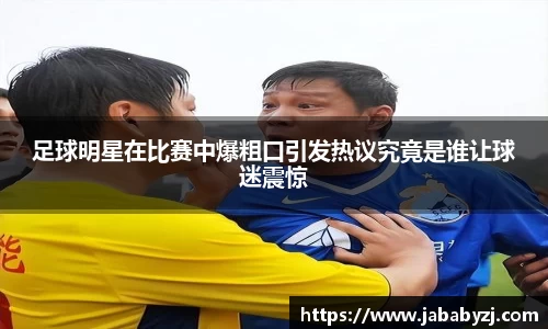 足球明星在比赛中爆粗口引发热议究竟是谁让球迷震惊